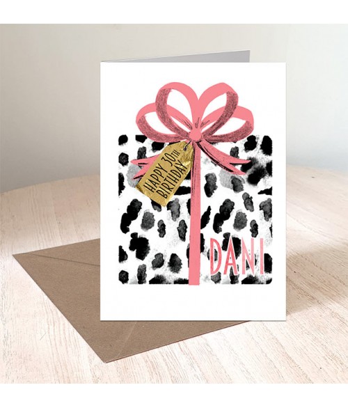 Dalmatian Spot Personalised Present Card