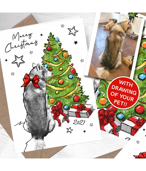 Your Pet on a Christmas Card – Christmas Tree Design