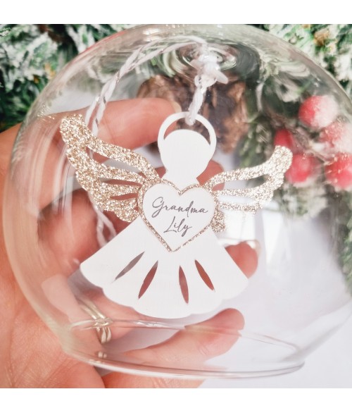 Personalised Remembrance Angel Christmas Tree Decoration