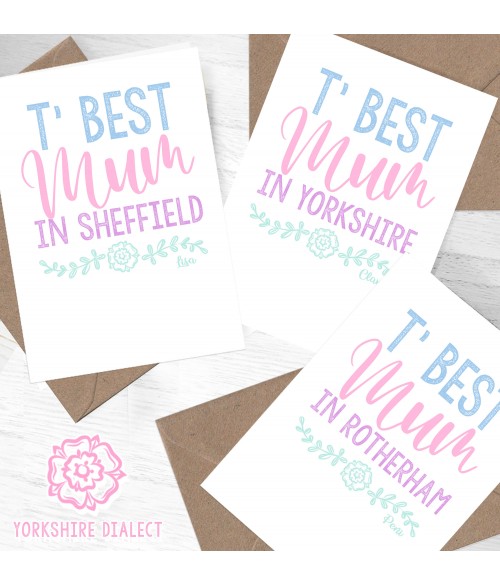 Yorkshire Rose Pastels - Best Mum Card